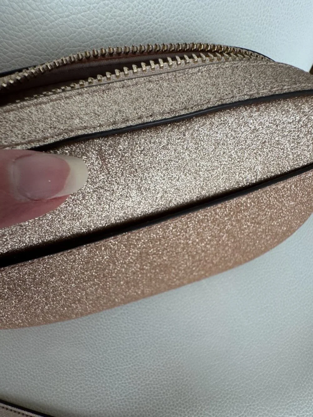 Kate Spade Glimmer Oval Camera Bag & Kenzie Glitter Card Case NWOT